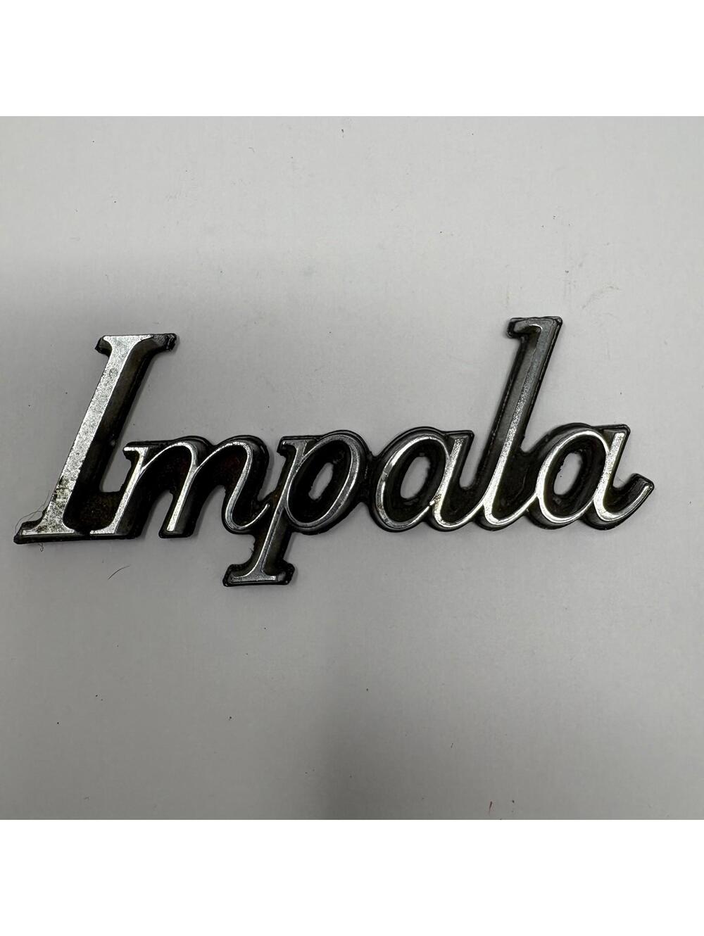 Vintage Chevrolet Impala Script Emblem Badge 1977-1982 Original GM Automobilia
